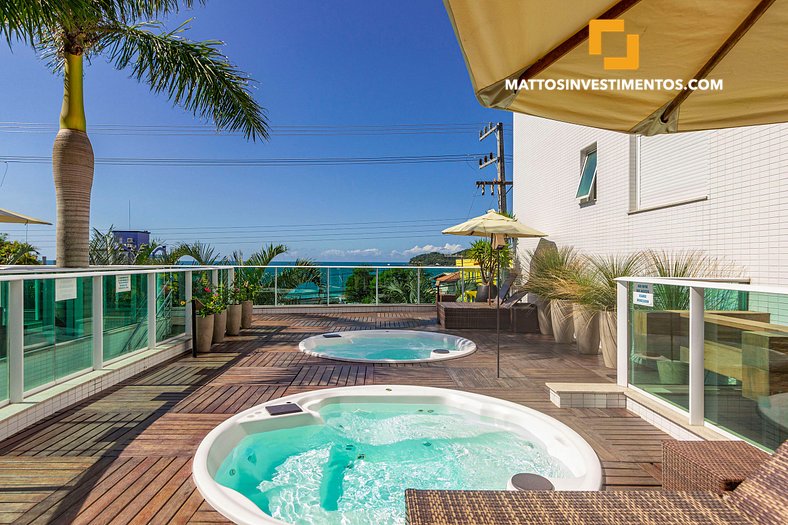 129-E Boulevard - 50m do mar & Frente Avenida - Com Jacuzzi