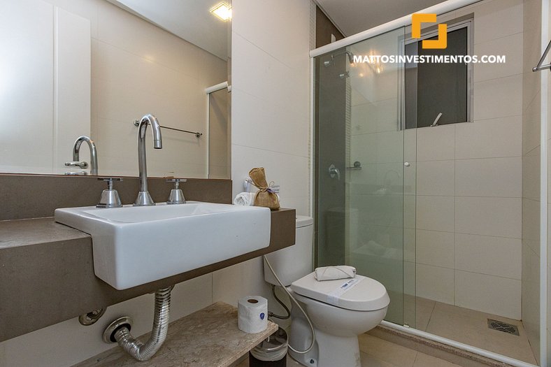 224-D Boulevard - 50m do mar & Frente Avenida - Com Jacuzzi